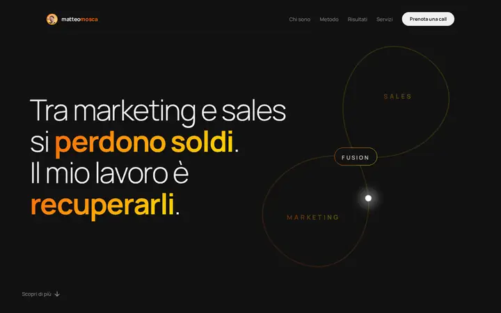 Home page del sito di Matteo Mosca